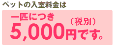 わんちゃん宿泊料
